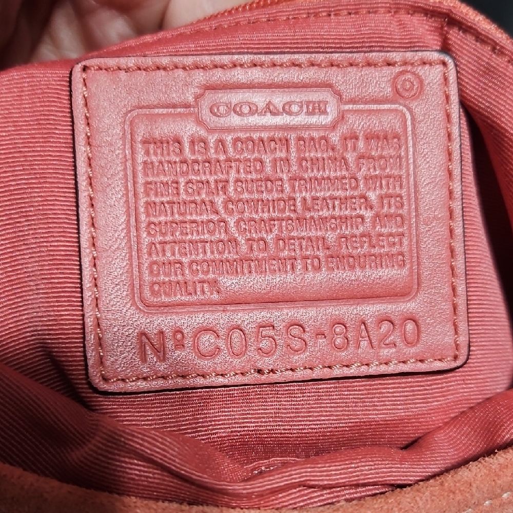 COACH NWT SOHO SUEDE SALMON PINK Crossbody Bag with Coach Suede Kit - Picture 5 of 15